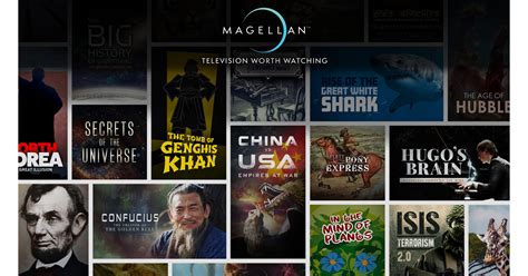 Magellen tv. MagellanTV offers the best collection of high-quality documentary programs anywhere. Enjoy great shows on history, true crime, space, science, nature, adventure and more! Select from thousands of ... 