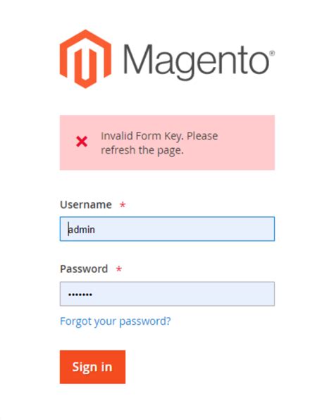 Magento 2.x Invalid Form Key. Please refresh the page