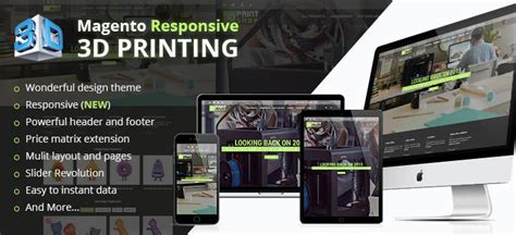 Magento Responsive 3D Printing Website Theme Magento Responsive 3D