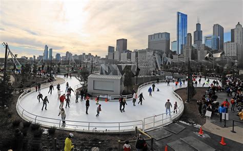 Maggie daley ice. Nov 11, 2022 · Maggie Daley Ice Ribbon. The ribbon is open daily at 337 E. Randolph St., with people able to book sessions 11 a.m.-1 p.m., 2-4 p.m., 5-7 p.m. and 8-10 p.m. People must reserve tickets online in advance. Tickets are released on a rolling basis and are often in high demand. 