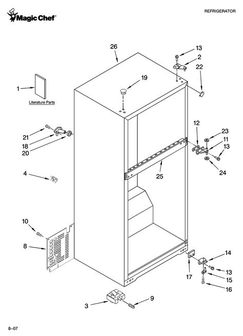 Magic Chef Refrigerator Parts List