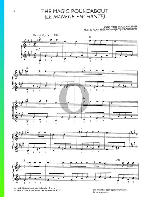 Magic Roundabout music sheet and notes by Magic Roundabout