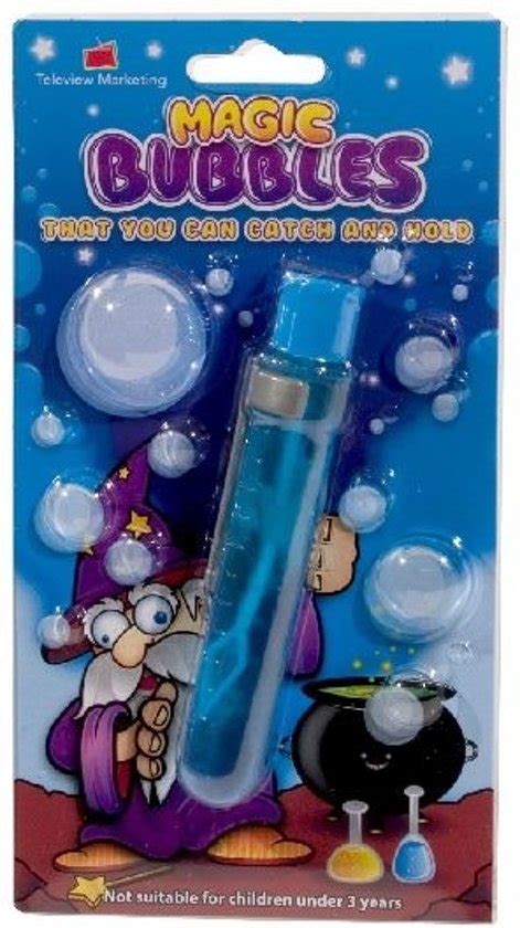Magic bubbles. You save: $2.25 (18%) + Add to Cart. Review Wishlist. Tweet. The Magician shows a container of ordinary bubble fluid and begins blowing several bubbles into the air. He watches the bubbles floating, shows the spectators his empty hands (front and back- nothing up his sleeve!) Magically he snags a bubble out of the air, intact, … 