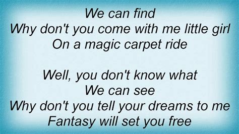 Magic carpet ride lyrics. If you’re planning a trip to Disney World, the Magic Kingdom is a must-see. With its iconic Cinderella Castle, thrilling rides, and classic attractions, it’s no wonder why millions... 