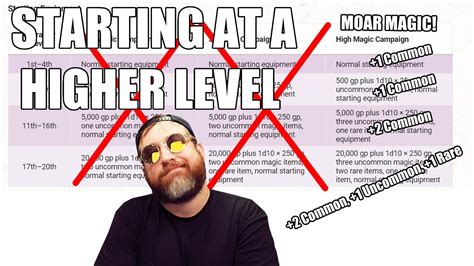 Magic items at higher levels 5e.  The Starting Equipment at Higher Levels ta...