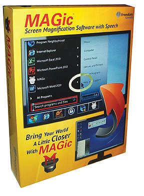 Magic magnification.  MAGic is easy to use with its talking large print install...