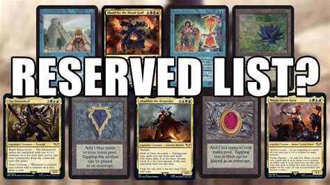 Magic reserved list. 1 – 60 of 571 cards where the cards are on the Reserved List. Abeyance. Aboroth. Academy Rector. Acidic Dagger. Acid Rain. Adun Oakenshield. Aegis of the Meek. 