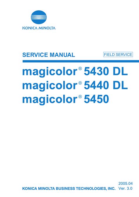 Magicolor 5430dl magicolor 5440dl magicolor 5450 field service manual. - Fleetwood prowler travel trailer owners manual 31g.