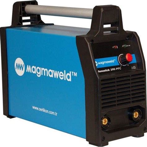 Magmaweld Monostick 200i İnverter Kaynak Makinesi 1 Faz 230V-50/60 Hz şebeke voltajı ve jeneratörlerle çalışır, %15'e kadar voltaj dalgalanmalarını tolere eder.