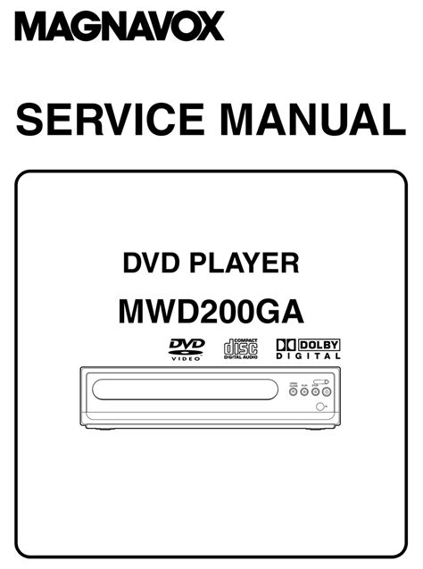 Magnavox mwd200ga dvd player service manual. - Diseno de periodicos. sistema y metodo.