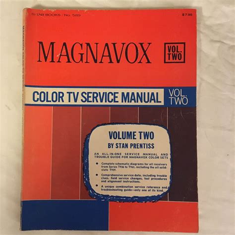 Magnavox vol one color tv service manual. - Tables de classification pour les bibliographies..