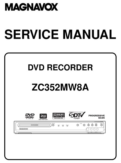 Magnavox zc352mw8a dvd recorder service handbuch. - Financial accounting haka solution manual 14th.