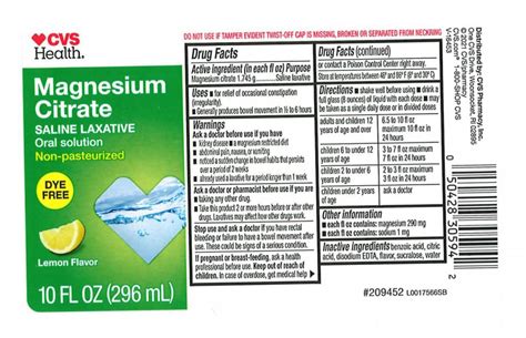 Magnesium citrate oral solution effects.  The recall specifically targeted Magne...