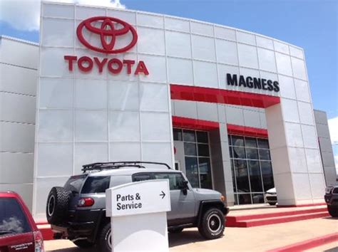 Magness toyota. Magness Toyota Incentives. 0 Offers Available Back to Incentives. Current 2018 Toyota RAV4 SUV Special Offers. The standard features of the Toyota RAV4 LE include 2.5L I-4 176hp engine, 6-speed automatic transmission with overdrive, 4-wheel anti-lock brakes (ABS), side seat mounted airbags, curtain 1st and 2nd row overhead airbags, driver knee ... 