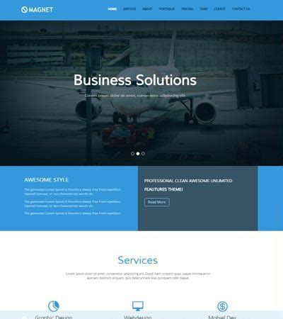 Magnet Bootstrap 4 Free Web Template 2021 Webthemez