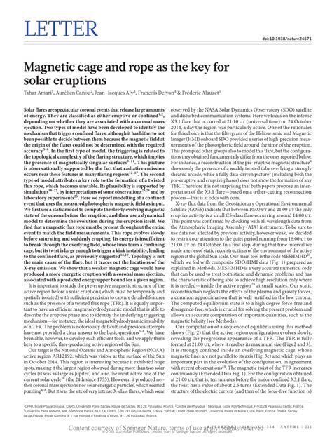 Magnetic cage and rope as the key for solar eruptions - PubMed