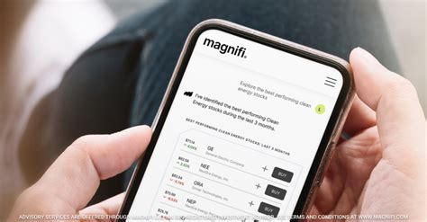 Nov 7, 2023 · Magnifi is an AI investing app that helps you research investments and build your portfolio, and pays a competitive APY on uninvested cash. But it comes at a steep monthly subscription. Fees:... 