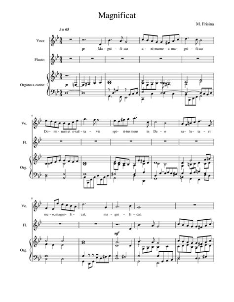 Magnificat Frisina Sheet music for Organ, Vocals, Flute …