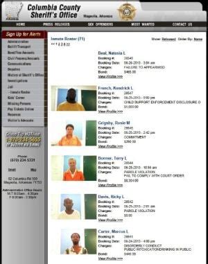 Magnolia ar jail roster. Columbia County jail roster shows all current inmates housed at the detention center. ... 82 Columbia Road 300, Magnolia, Arkansas 71753 Phone: (870) 234-5331 Email: info@columbiacountysheriffar.org. If the inmate roster is not displayed, click here to lookup Columbia County inmates. To bail someone out of Columbia County jail, contact a bail ... 