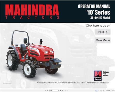 Mahindra 3510 and 4110 tractor service shop repair manual oem. - John deere lawn mower lt166 manual.