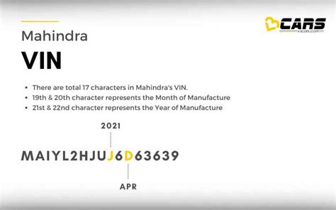 Mahindra serial number decoder. VIN (Vehicle Identification Number) is a unique identification number for a vehicle. In most of the vehicles, VIN includes the year and month codes. This book includes month and year codes for most commonly registered vehicles in Kerala. In few vehicles, it punched on the identification plate only. It should be definitely inspected 