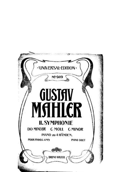 Mahler 2 imslp. Most of the information appears to be right there on the Mahler website, so it shouldn't be too much work to get it up. This way we'd know which volumes can be uploaded and which will have to wait for a while. Also, your submission of Symphony No. 9 needs to be looked at again. 