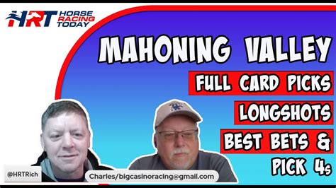 Mahoning valley picks matt hook. Free Expert Picks. Track Locations. Deposit Options. Help. Responsible Gaming. Responsible Gaming. ... Contact us with any of your questions! Learn More. Mahoning Valley Picks. By Matt Hook. Posted: December 07, 11:34 PM. December 07 2020. 12:09 PM. 1) 3-1-4. 2) 6-3-4. 3) 4-7-2. 4) 6-2-7. 5) 1A-5-3. 