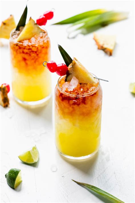 Mai tai cocktail recipe. Jun 28, 2023 · Directions. Add white rum, Curaçao or Grand Marnie, and orgeat into a shaker with crushed ice. Shake for 10 seconds. Pour mixture into a rocks glass filled with ice. Float the dark rum over the ... 