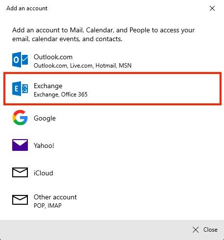 Mail And Calendar Accounts Pop Up