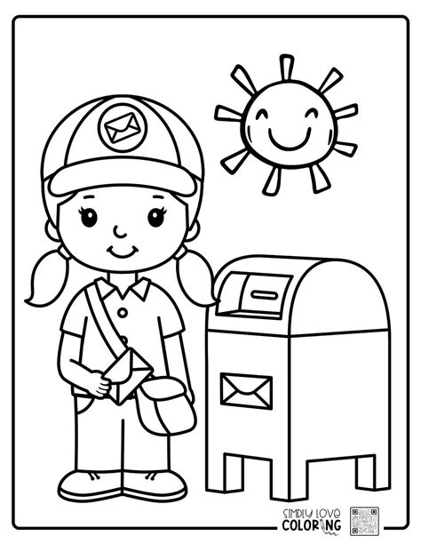 Mail Carrier Coloring Page