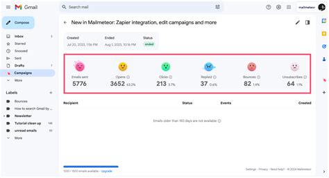 Mail delivery report in gmail