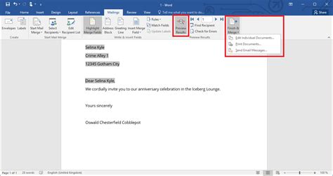 Mail merge with Word Stepbystep tutorial IONOS