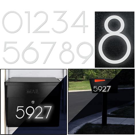 Mailbox Number Font Reflective House Numbers For Mailbox Mailboss