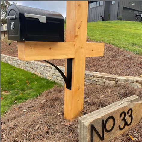 Mailbox Post with Support Bracket