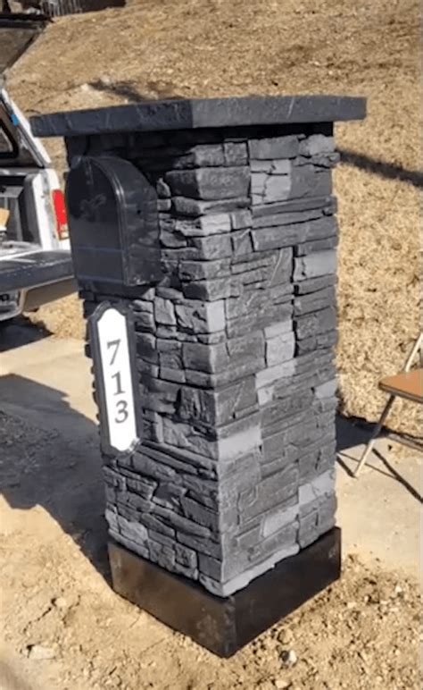 Mailbox stone column.  Masonry Mailboxes are available in several models Manchester, Roadsi...