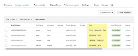Mailchimp import contacts with tags.  Using Mailchimp tags is the most straight...