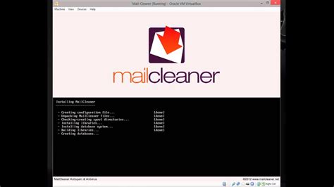 Mailcleaner default password.  Back in the main menu, hit q to apply changes...