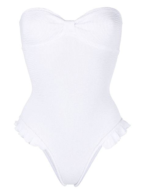 Maillot de bain bustier blanc