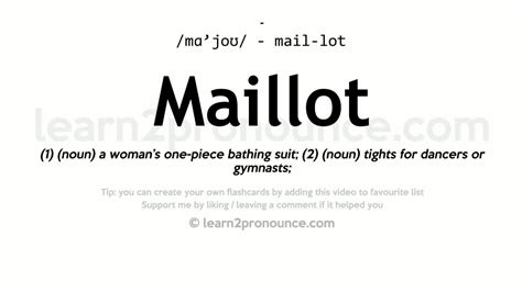 Maillots - definition of maillots by The Free Dictionary