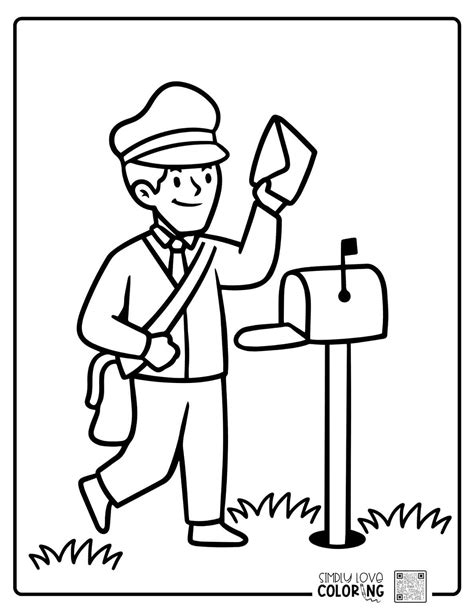 Mailman Coloring Shee