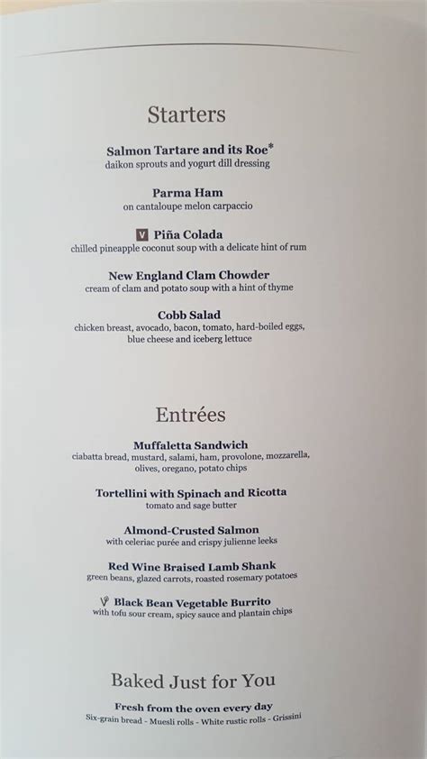 Main Dining Menu Norman