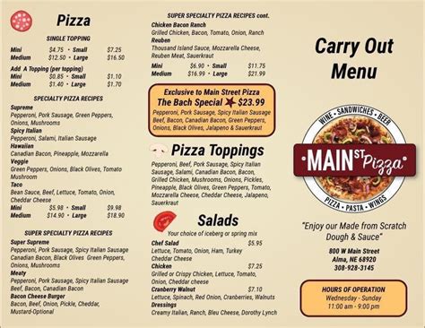 Main Street Pizza Of Alma Nebraska in Alma