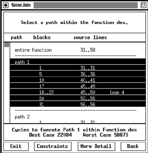 Main Window at Path Level execution of the entire program. The