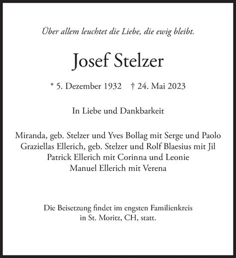 Main line obituaries.  Aktuelle Todesfälle Maria Stelzer Josef Be...