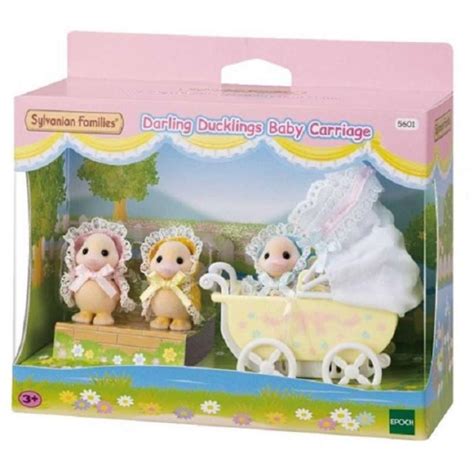 Mainan Koleksi Sylvanian Families Darling Ducklings Baby Carriage