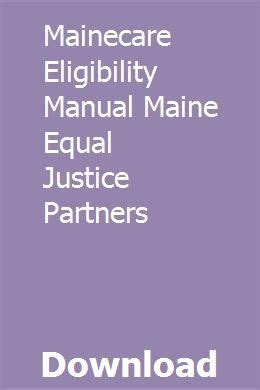 Mainecare eligibility manual maine equal justice partners. - Civiltà che risorge, la sardegna nuragica..