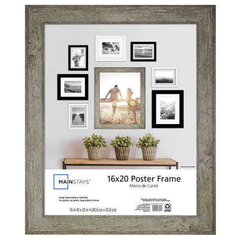 Mainstays 16x20 Natural Wood Poster Frame, Photo size ... - Walmart