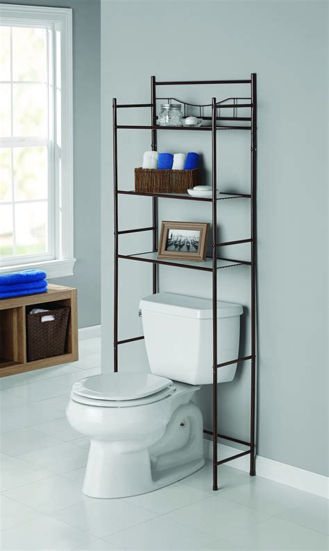 Mainstays 3 shelf bathroom space saver instructions pdf. Mainstays over the Toilet Steel 3-Shelf Bath Shelves Space Saver, ORB Finish NEW. $30.60. Free shipping. 