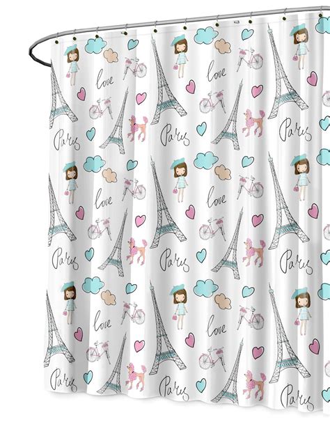 Mainstays Kids White Paris Shower Curtain Walmart Canada