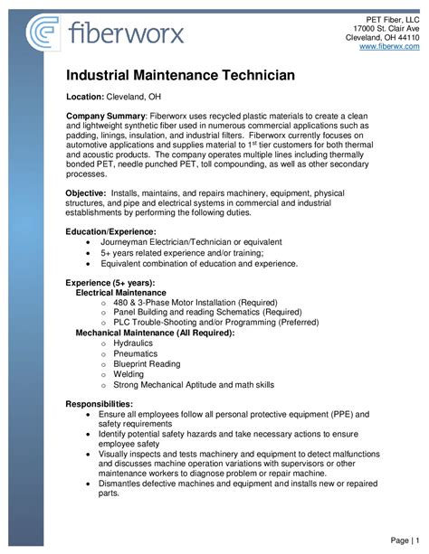 Maintenance Technician Job in Osseo, MN at The Inland Real …